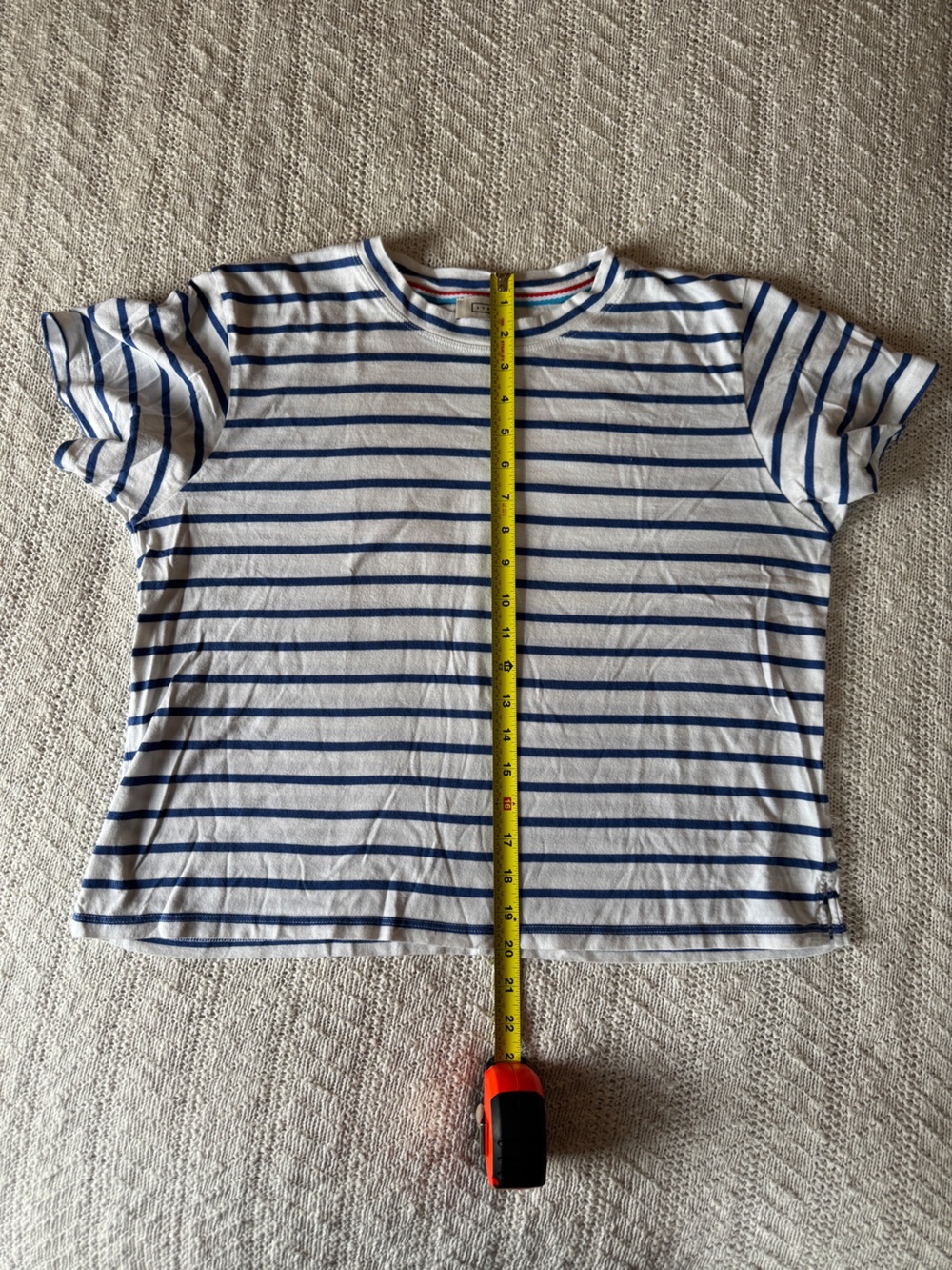 AYR Women’s Sno Cone Blue & White Striped Crewneck Tee size L - Picture 6 of 9